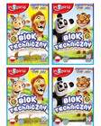 BLOK TECHNICZNY SZKOLNY GRUBY FORMAT A4 10 KARTEK BIAŁY 170G ZESTAW 4 SZTUK