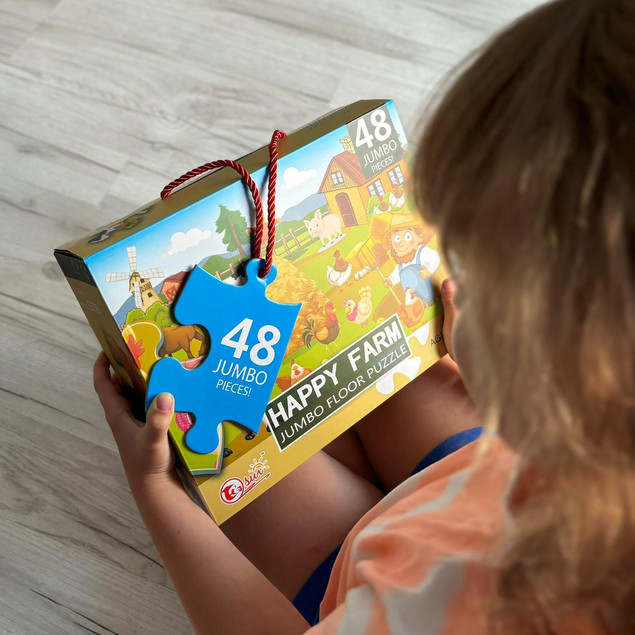 Puzzle Podłogowe JUMBO Farma 48 elementów XXL dla Dzieci +3