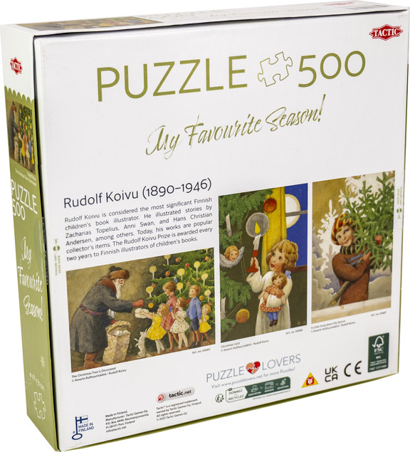 Puzzle Tactic 500 elementów The Christmas Tree is Decorated