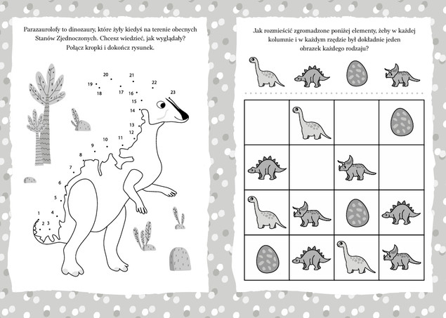 Zadanka i Piaskowanki DINOZAURY z Piaskiem i Rysikiem 5+ Skrzat