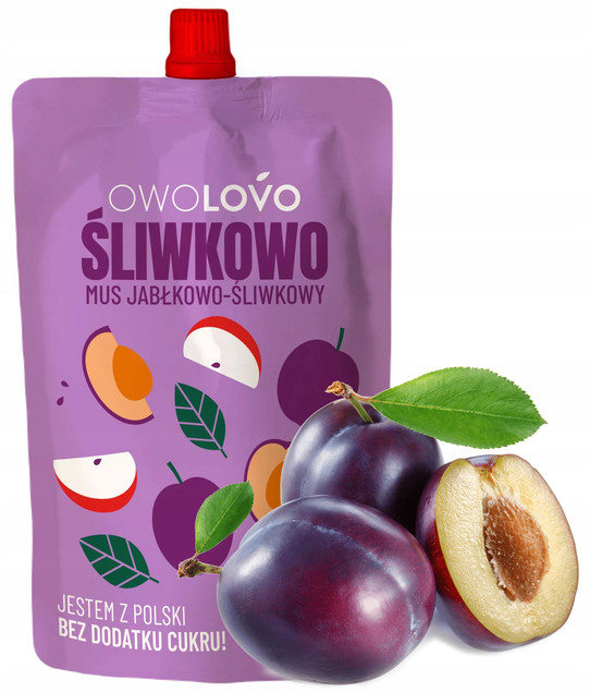 Mus owocowy OwoLovo jabłkowo-śliwkowy 200g