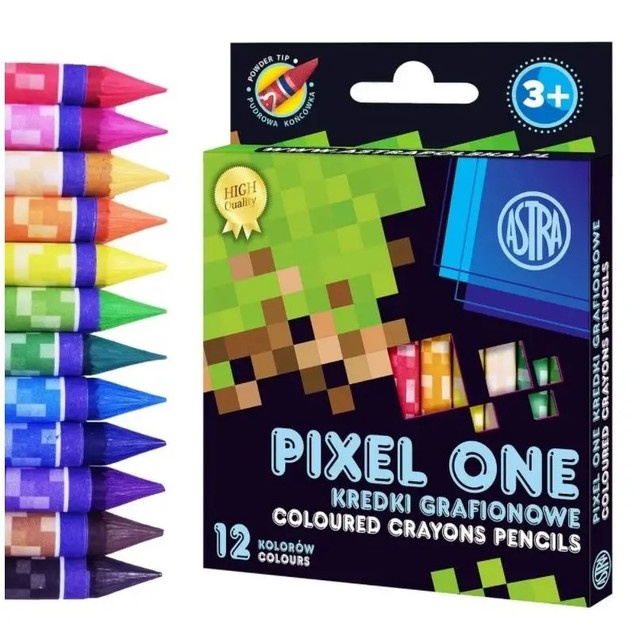 GAME PIXEL KREDKI GRAFIONOWE 12 KOL dla chłopaka