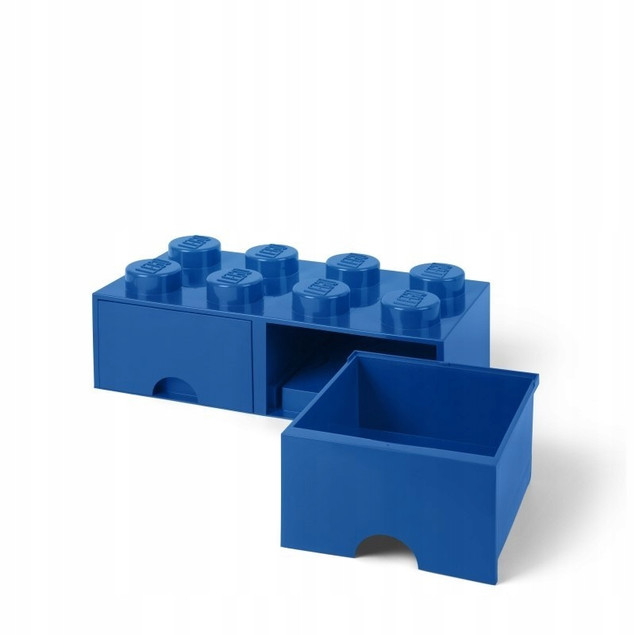 LEGO Pojemnik z Szufladami Klocek 2x4 Niebieski Organizer