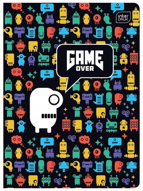 4x Zeszyt A5 16 Kartek Trzy Linie Game Gry Gaming Interdruk