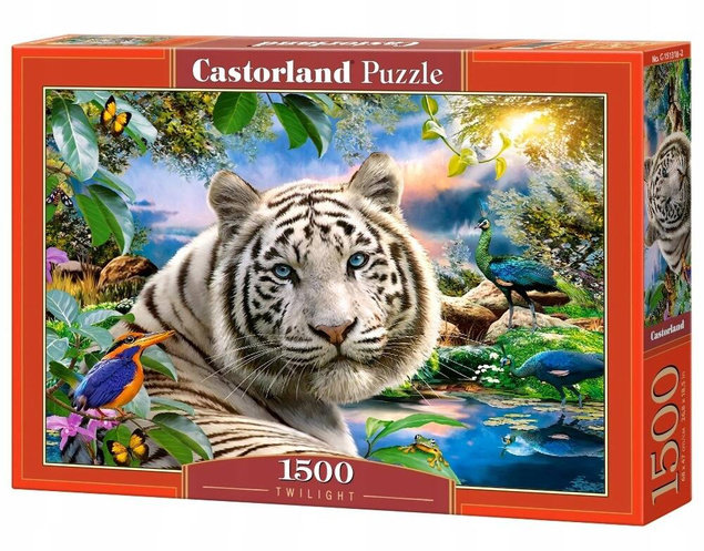 Puzzle 1500 Układanka TYGRYS Zwierzęta Kwiaty Natura Roślinność 9+ Castor