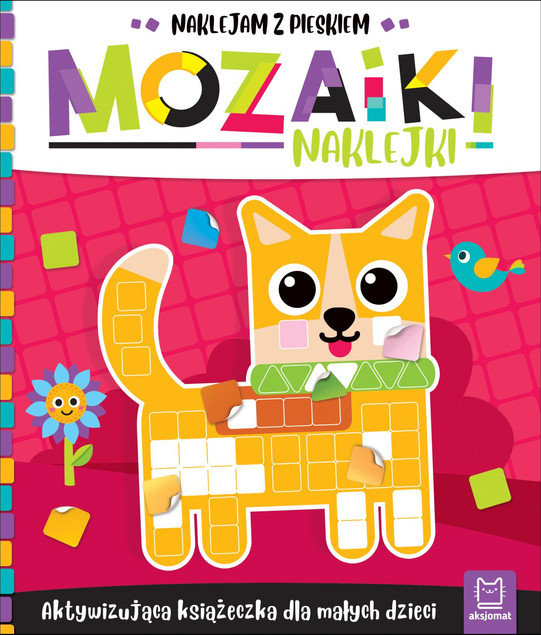 Mozaiki NAKLEJKI Aktywizująca Książeczka Dla Małych Dzieci 4+ Aksjomat 4143