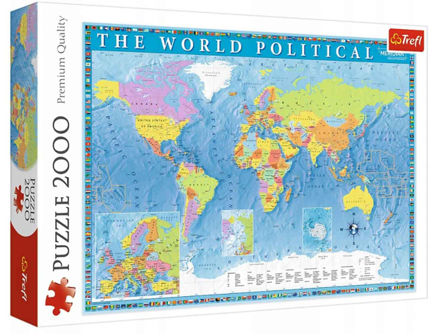 Puzzle 2000 Polityczna mapa świata Trefl 