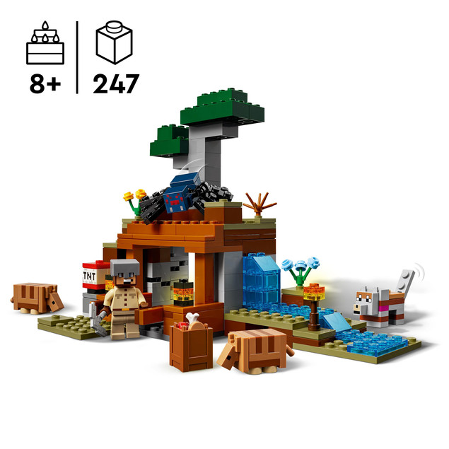 LEGO Minecraft Wyprawa do pancernikowej kopalni 21269 – Zestaw z TNT i Pancernikami