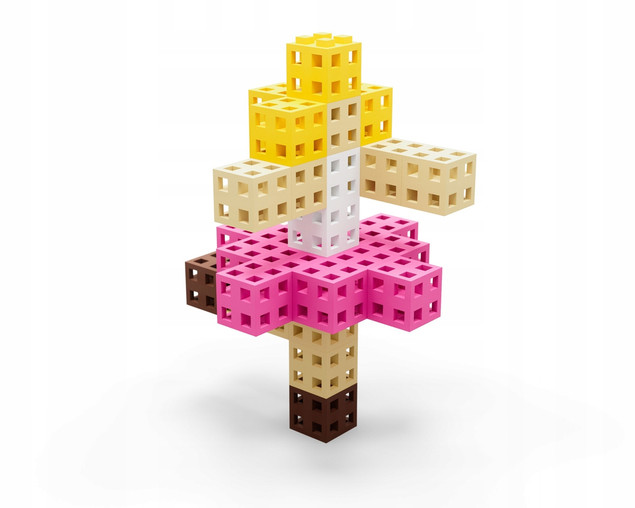 Klocki Konstrukcyjne Meli Cube Pink 50 el. dla Dziewczynki