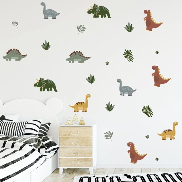 Detale naklejek dinozaurów
