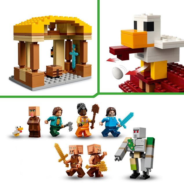 LEGO Minecraft Atak Balonowego Ghasta na Wioskę 21273