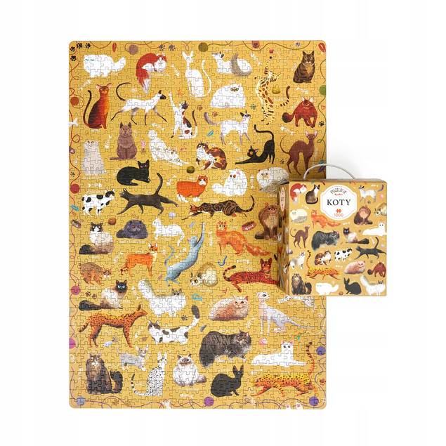 Puzzlove CzuCzu Koty Puzzle 1000 elementów – Układanka Rodzinna