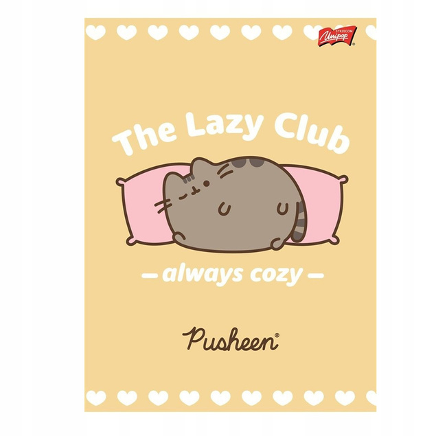 Zeszyt A5 32 Kartki kratka Kot Pusheen