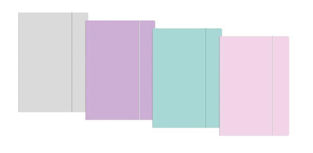 Teczka z Gumką A5 Interdruk Pastel Lux Laminowana Zestaw 10szt.