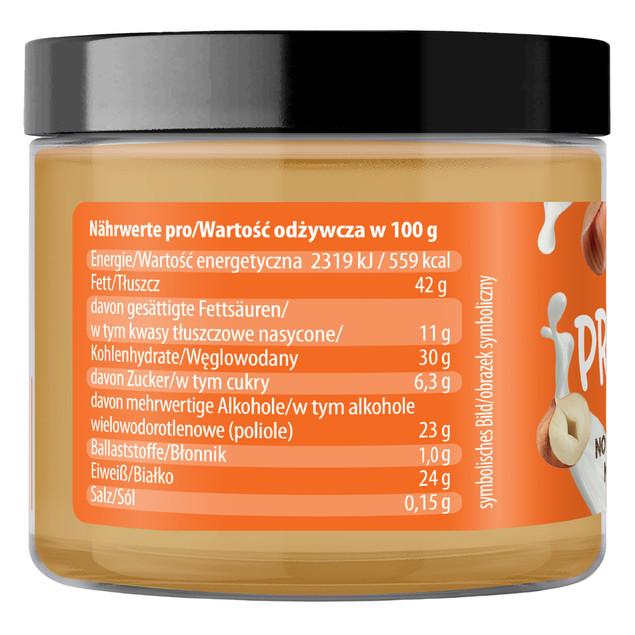 Feel FIT Protein Milky Nut, krem orzechowo-mleczny bez cukru, 24% białka