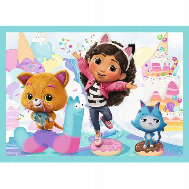 Puzzle 4w1 Koci Domek Gabi Wielka Przygoda Gabby Trefl 34670 4+