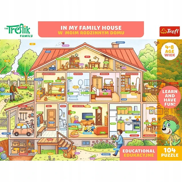 Opakowanie Trefl Puzzle Rodzina Treflików