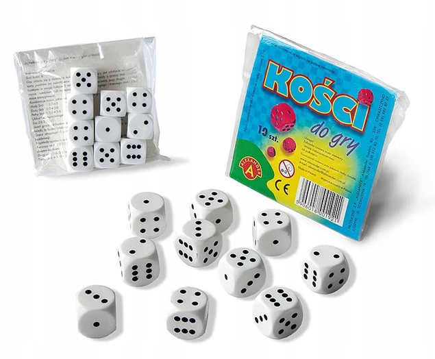 KOŚCI DO GRY Komplet 10szt. Gra Losowa 3+ Alexander 01921