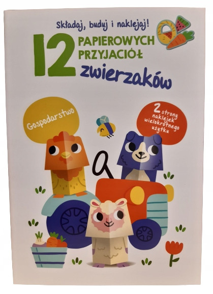 12 papierowych zwierzątek - gospodarstwo Praca zbiorowa