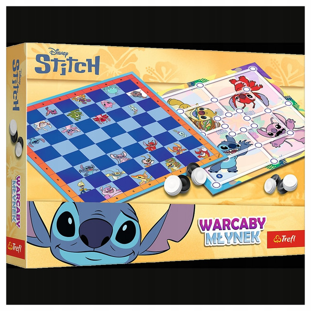 Gra planszowa Warcaby i Młynek Lilo & Stitch Trefl 02799