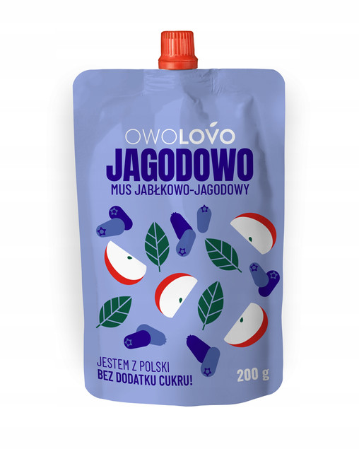 Mus Jabłkowo-Jagodowy OwoLowo 200g