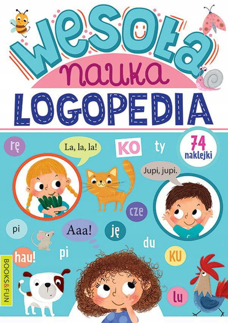 LOGOPEDIA Wesoła Nauka Ćwiczenia LOGOPEDYCZNE + Naklejki BooksAndFun