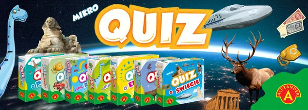 Gra planszowa Mikro Quiz o dinozaurach Alexander