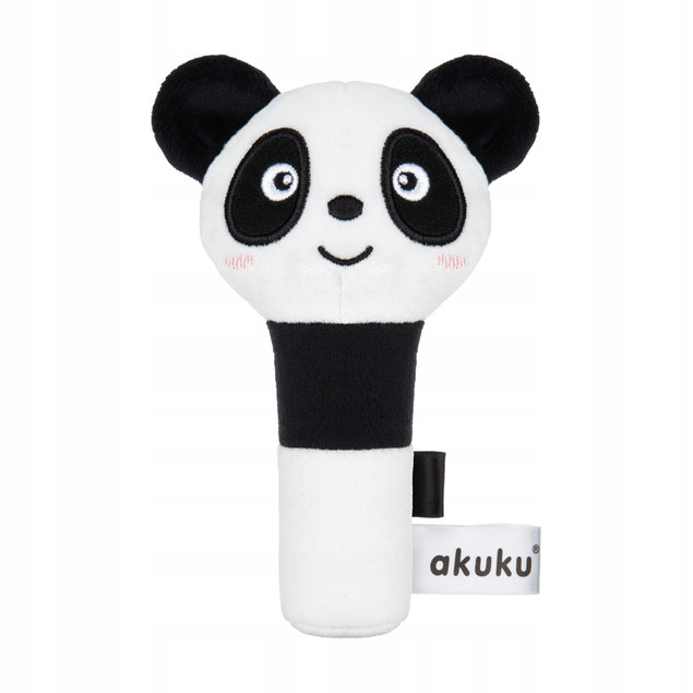 Akuku Grzechotka Sensoryczna Panda Piszczek Szeleścik Zabawka Niemowlęca