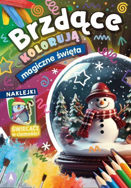 Brzdące Kolorują MAGICZNE ŚWIĘTA Naklejki Świecące W Ciemności 3+ Skrzat
