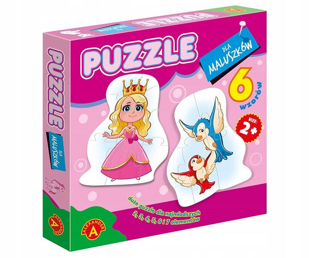 Puzzle Dla Maluszków Dziewczynki Edukacyjne 6 Wzorów 2+ Alexander 1735