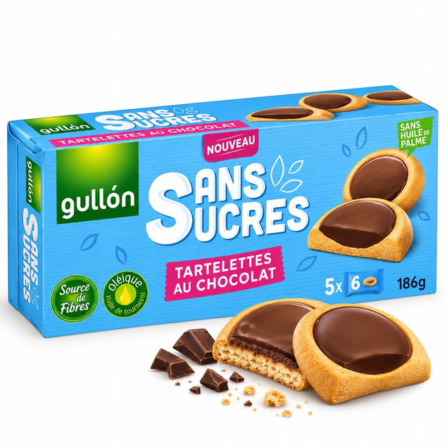 Gullón Petit Beurre z Czekoladą Bez Dodatku Cukru 186g FIT Premium