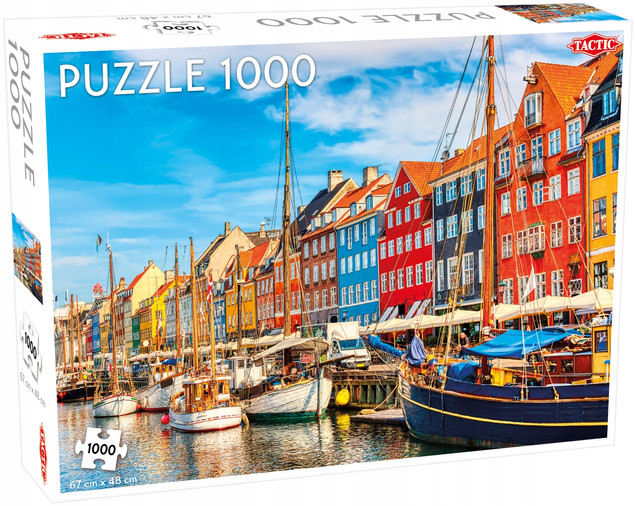 Puzzle Tactic 1000 elementów Nyhavn | Kopenhaga | Fińska Jakość