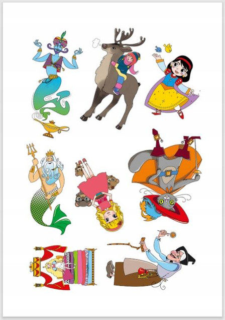 Kolorowanka z tatuażami. Bajki