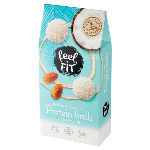 Kulki kokosowe Feel Fit proteinowe z migdałem 63g