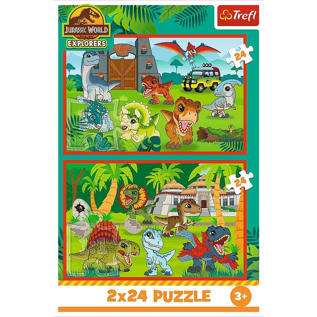 Puzzle Trefl 48 elementów Małe dinozaury Jurassic World