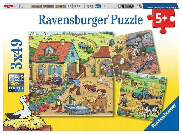 Puzzle Ravensburger 3 szt. papierowe 49 elementów