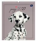 KALENDARZ ŚCIENNY 33,5x40 cm PLANSZOWY na rok 2027 PSY