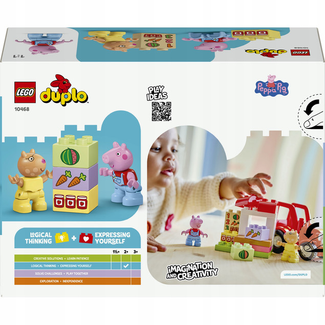 LEGO DUPLO Świnka Peppa 10468 Traktor i Targowisko – Rolnicza Przygoda