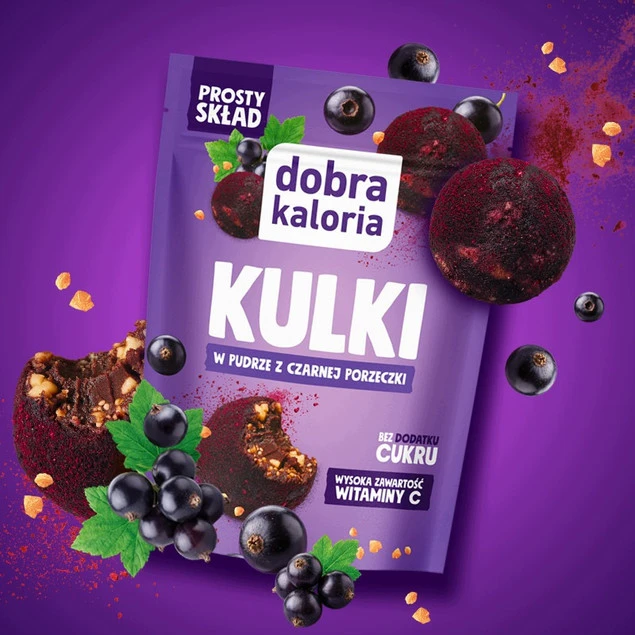 Kulki w pudrze Dobra Kaloria z czarnej porzeczki 65 g_1