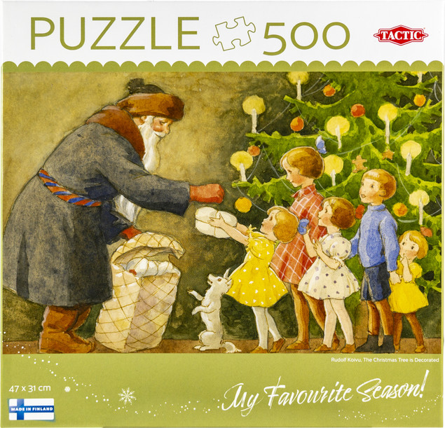 Puzzle Tactic 500 elementów The Christmas Tree is Decorated