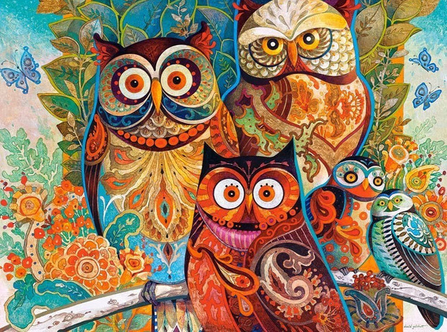 Puzzle 2000 Owls Castorland 