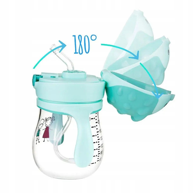 Bidon niekapek Akuku z obciążoną słomką 250ml