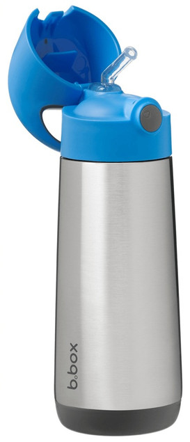 B.Box Bidon Termiczny ze Słomką 500ml Blue Slate - Termobutelka dla Dzieci