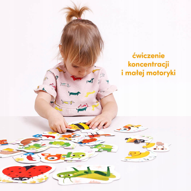 Puzzle Progresywne Robaczki Czworaczki UKŁADANKA DLA DZIECI 2+