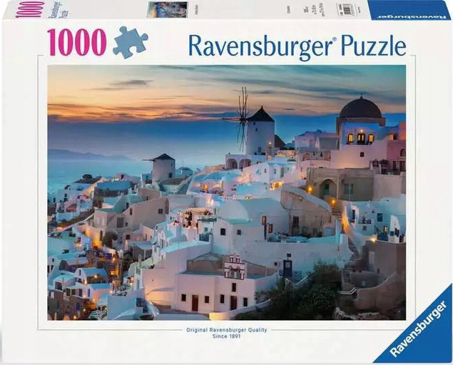 Puzzle Ravensburger Wieczór na Santorini 1000 elementów