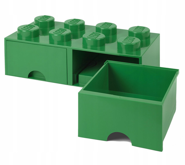 LEGO Pojemnik na Klocki z Szufladami 4x2 Zielony 40061734