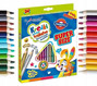 Kredki Trójkątne Szkolne 24 kol. Gruby Grafit +Temperówka Bambino