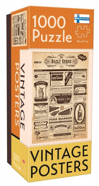Puzzle 1000 Tactic Vintage Daily Curse Plakat Retro