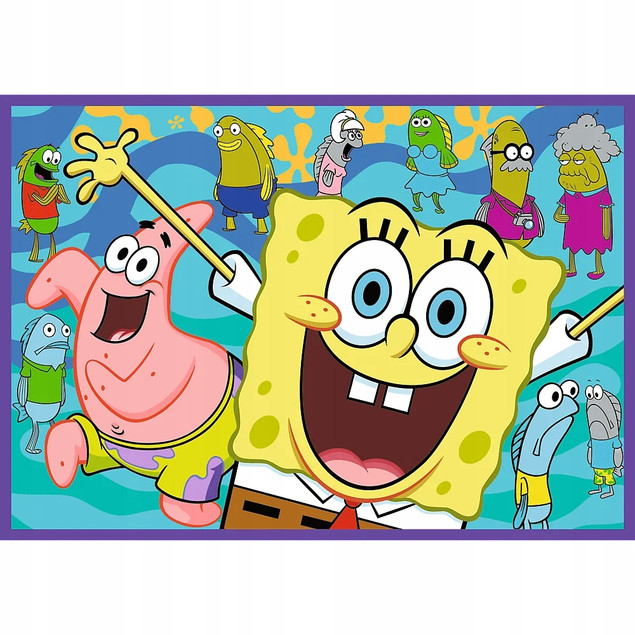 Trefl Puzzle SpongeBob 4 x 250 el. Szalony świat SpongeBoba