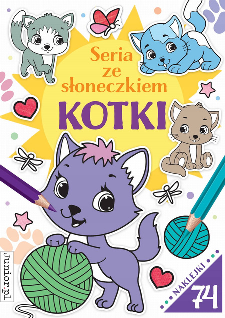 Kolorowanka Kotki Seria Ze Słoneczkiem + Naklejki BooksAndFun